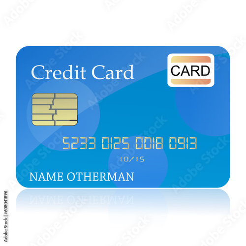 illustration of credit card on isolated background
