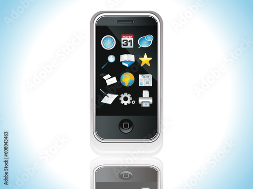 abstract mobile icon vector illustration