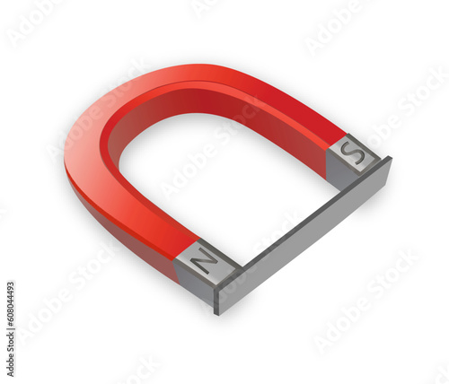 illustration of magnet sign on white background