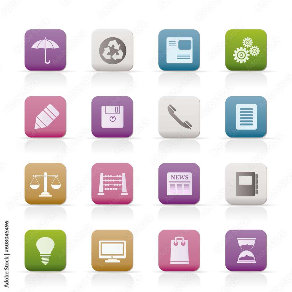 Business and Office internet Icons - Vector icon Set Business and Office internet Icons - Vector icon Set