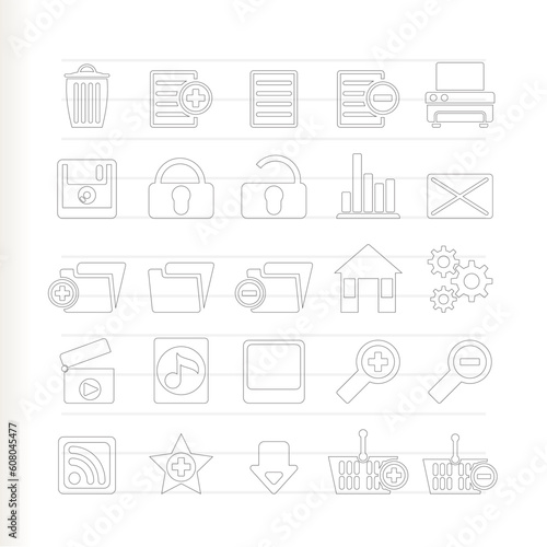 25 Detailed Internet Icons - Vector Icon Set