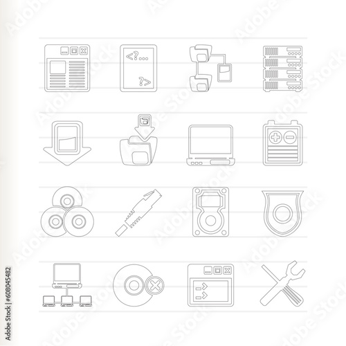 Server Side Computer icons - Vector Icon Set