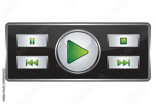 illustration of start button on white background