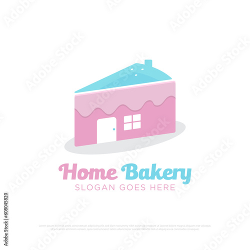 Bakery House logo design vector, sweet cake home made vector illustration best for your identity brand's symbol,sign or the others