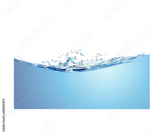 illustration of splash of water on isolated background