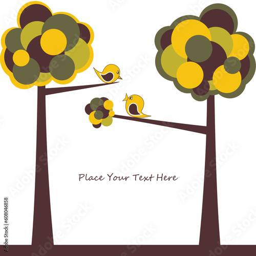Two birds. vector illustration