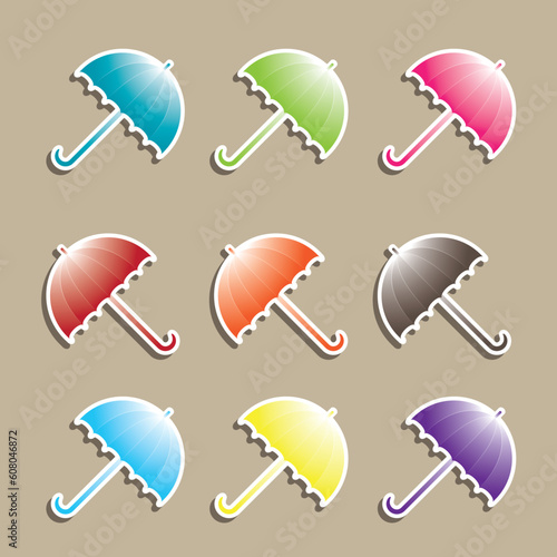 Umbrellas. Vector illustration