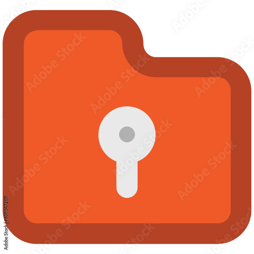 An icon of keylock is denoting the concept of protection 