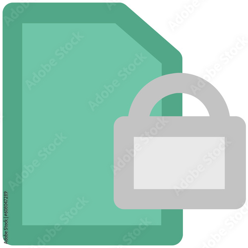 An icon of keylock is denoting the concept of protection 