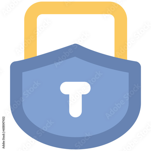An icon of keylock is denoting the concept of protection 