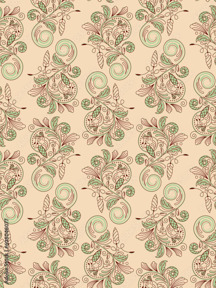 vector seamless floral background .4 clipping masks