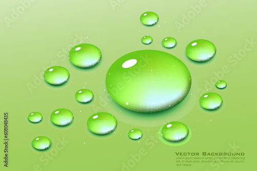 illustration of water drops on white background
