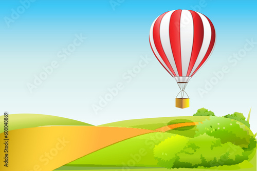 illustration of parachute in sky