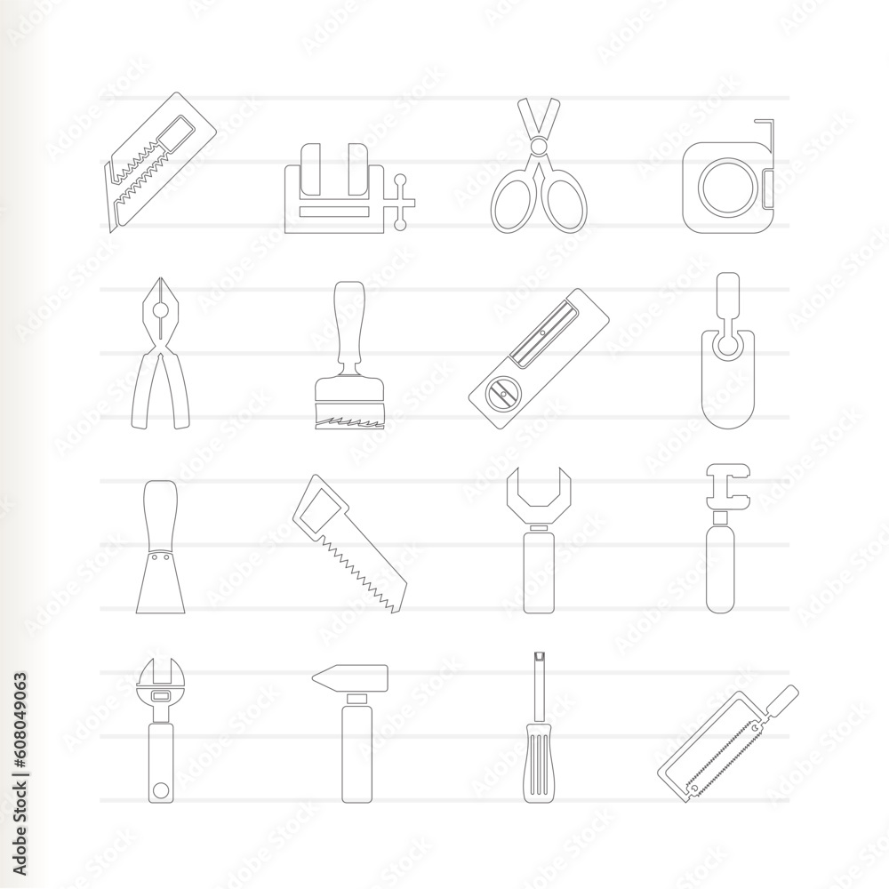 Building and Construction Tools icons - Vector Icon Set Building and Construction Tools icons - Vector Icon Set