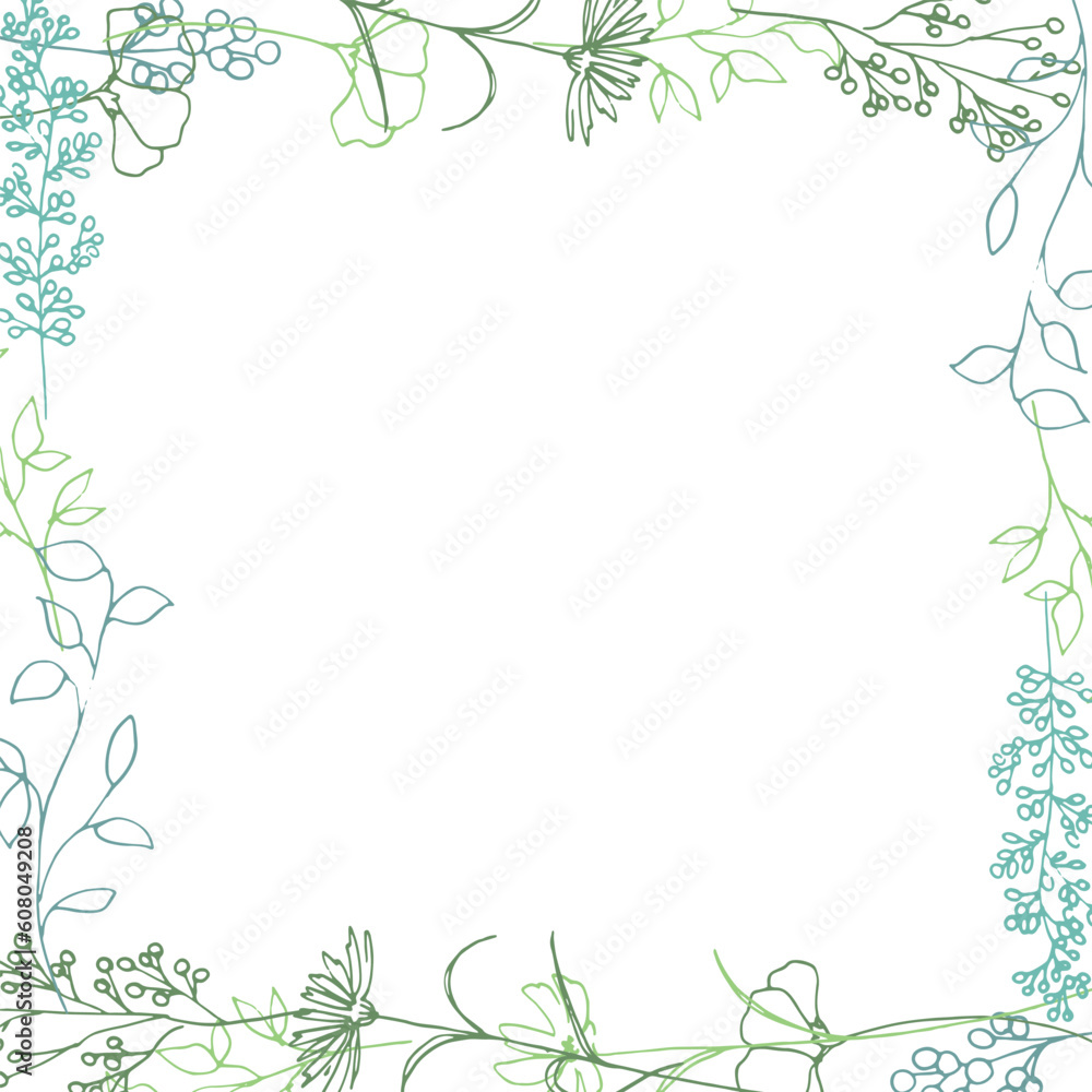 線画。手書きのベクター草木イラスト。夏の草木デコレーションフレーム。Line drawing. Hand drawn vector grass and trees illustration. Summer grass and trees decoration frame. 線画。手書きのベクター草木イラスト。夏の草木デコレーションフレーム。Line drawing. Hand drawn vector grass and trees illustration. Summer grass and trees decoration frame.