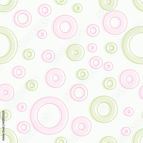 Red and green bubbles on a light background - seamless texture.