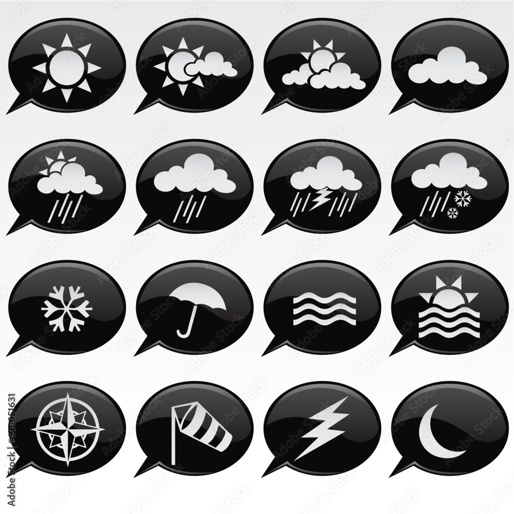 vector collection of weather icons vector collection of weather icons