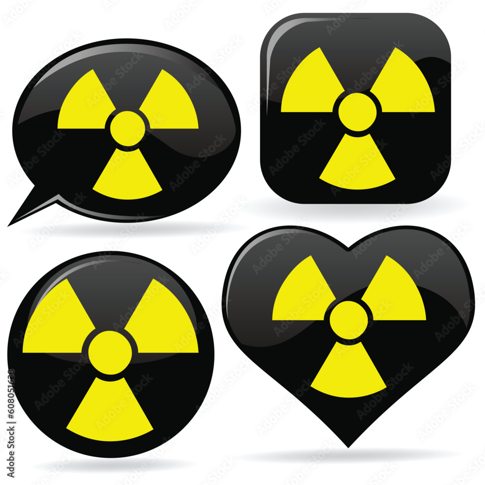 vector set of radioactivity signs vector set of radioactivity signs