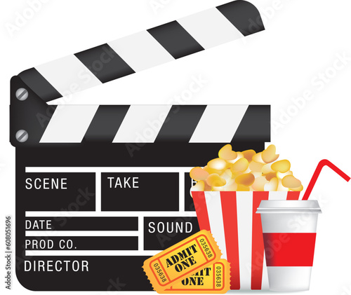 movie, film and cinema, entertainment colour illustration