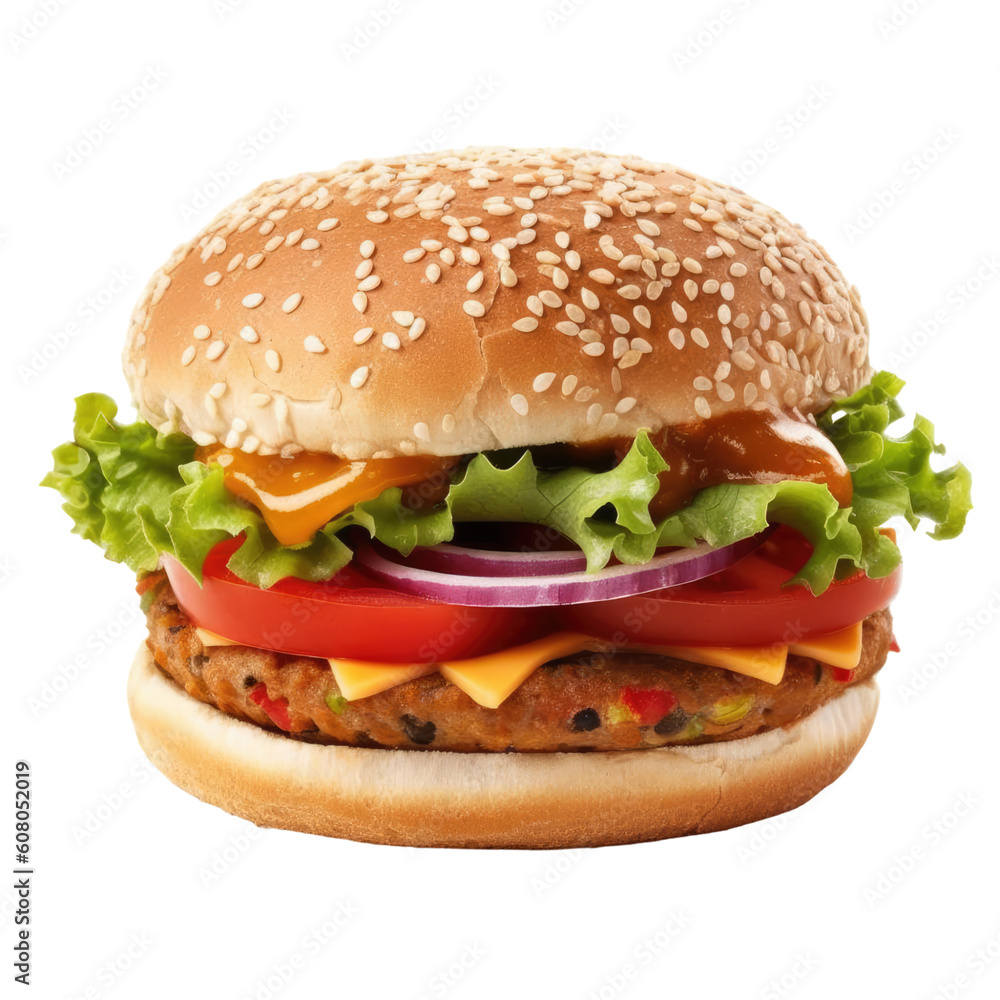 veggie burger isolated on a transparent background veggie burger isolated on a transparent background