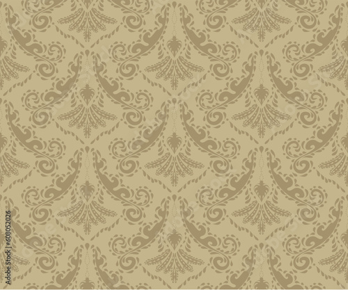 Vector beauty royal decorative seamless floral ornament