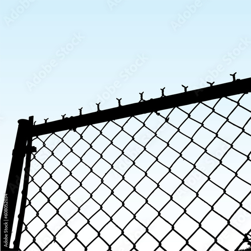 vector illustration of a fence