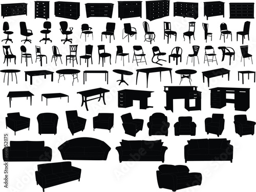furniture collection - vector