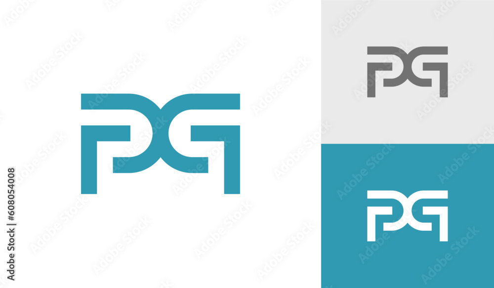 Letter PG initial monogram logo design Letter PG initial monogram logo design