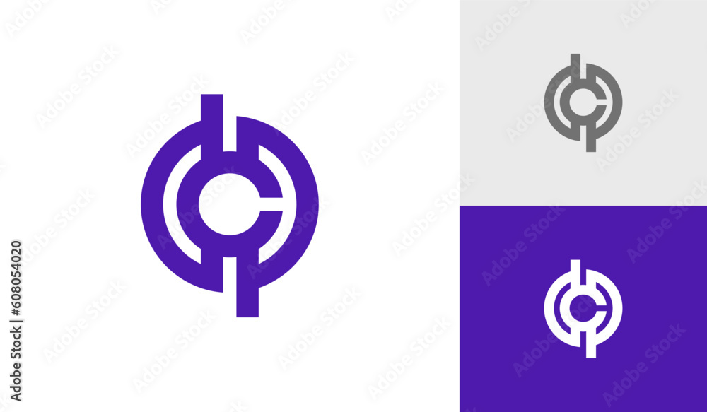 Letter DCP initial monogram logo design Letter DCP initial monogram logo design