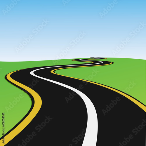 illustration of lonely way
