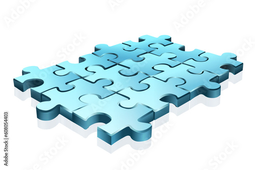 illustration of zig-zag puzzles on white background
