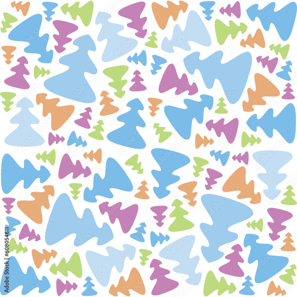 pattern from the varicoloured Christmas trees on a beloi background