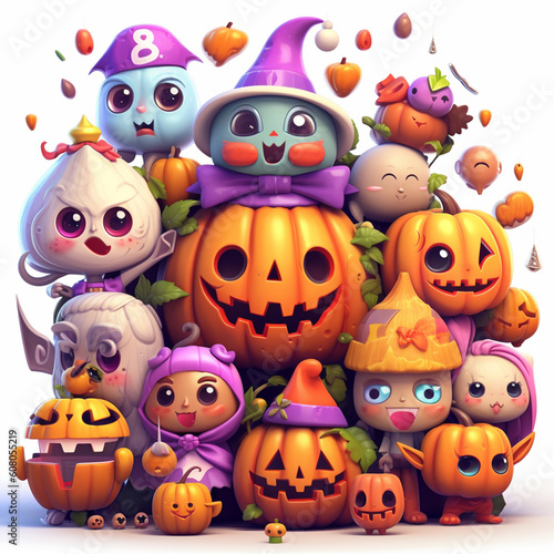 halloween pumpkin characters