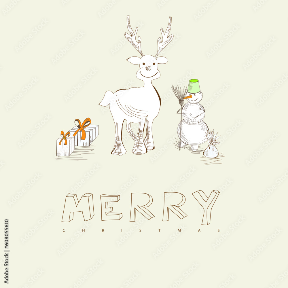 Naklejka premium Christmas card