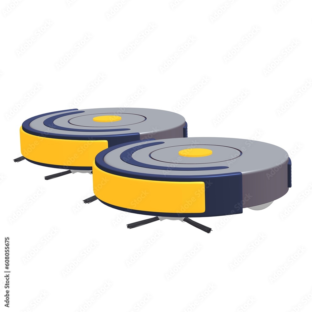 Robot Vacuum Isolated on White Robot Vacuum Isolated on White