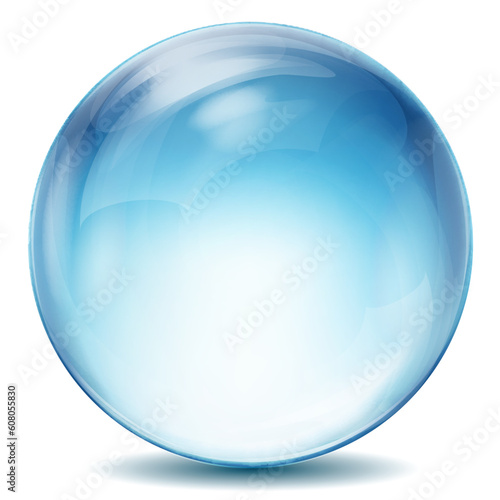 illustration of crystal ball on isolated background