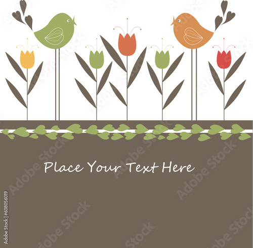 Two birds. vector illustration