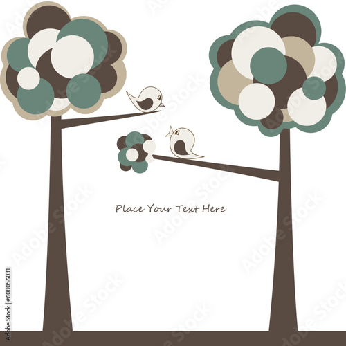 Two birds. vector illustration