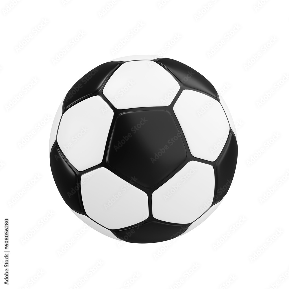 Fototapeta premium 3d football. minimal school icon. isolated on background, icon symbol clipping path. 3d render illustration