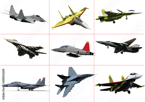 Air force team. Vector illustration