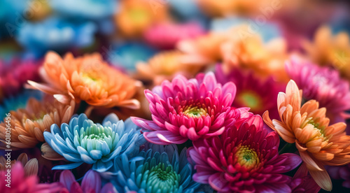 colorful flower background, generative ai