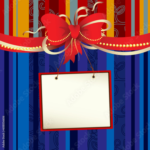 tag and bow, this illustration may be useful as designer work