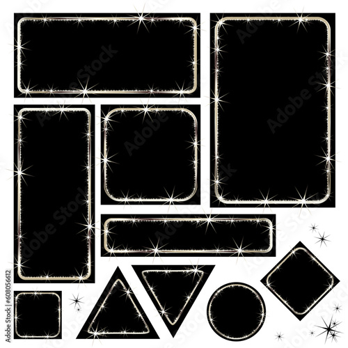set of black tags, this illustration may be useful as designer work
