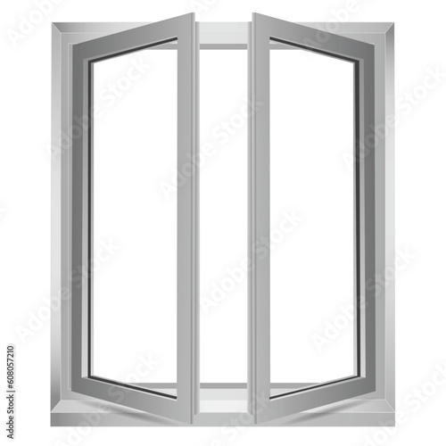 illustration of open window on white background