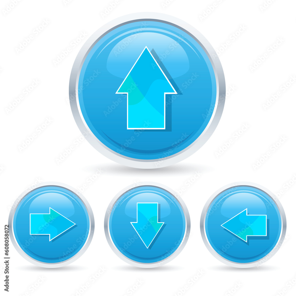 illustration of arrow buttons on white background illustration of arrow buttons on white background