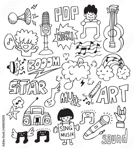hand draw music element