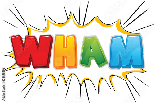 illustration of wham on white background