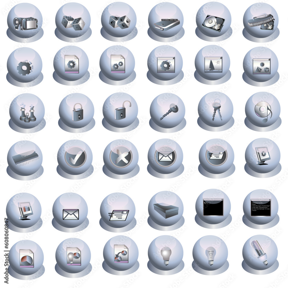 Collection of grey interface vector icons ready for your use. Collection of grey interface vector icons ready for your use.