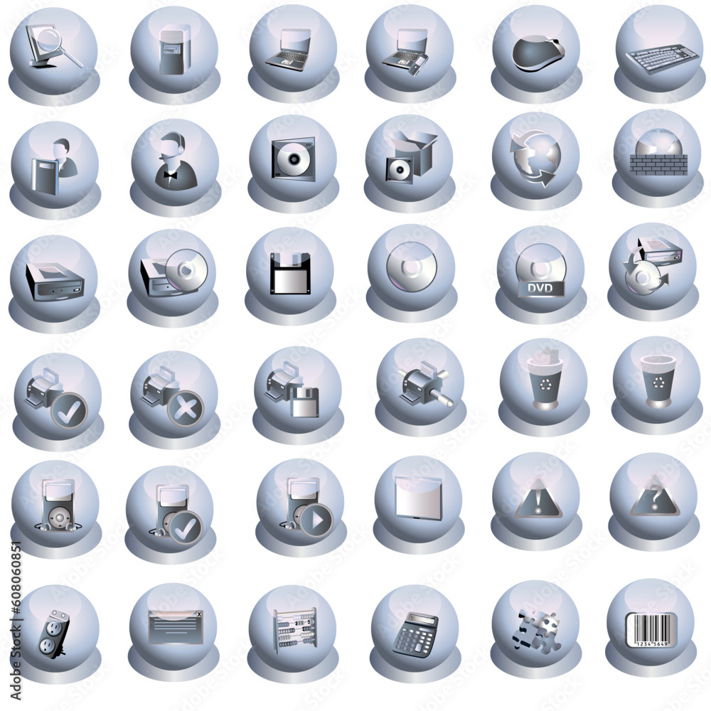 Collection of grey interface vector icons ready for your use. Collection of grey interface vector icons ready for your use.
