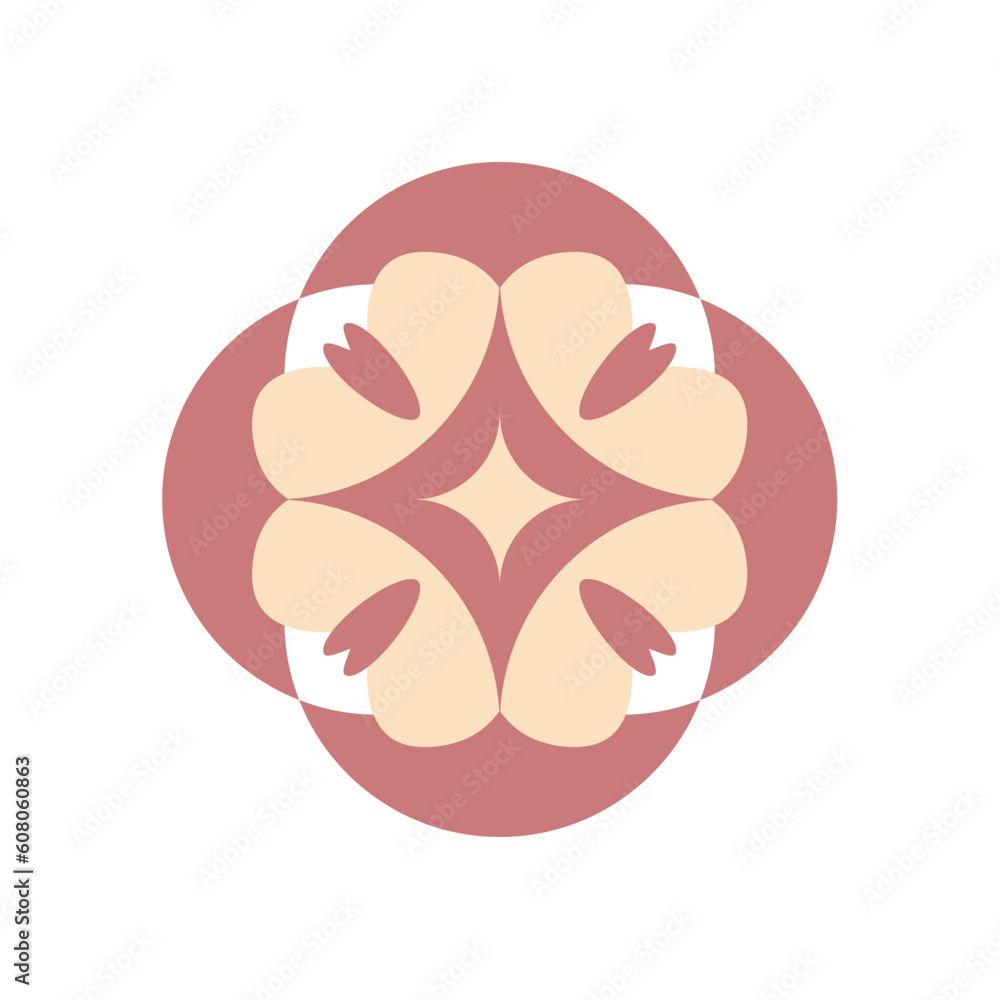 Fototapeta premium Beautiful Lace Tile Graphics and Icons, Floral Art and Cutouts with Totem and Geometric Vector Design Elements